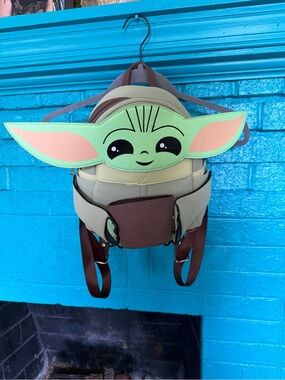 Loungefly The Child Baby Yoda Green Pink Brown Mini Backpack
